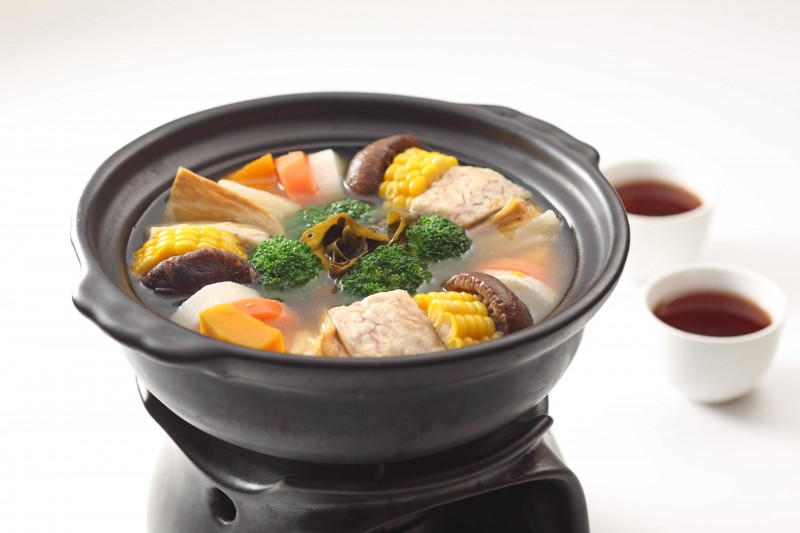 烏龍蔬食茶湯煲 Vegetable hot pot with Dong Ding Oolong tea soup